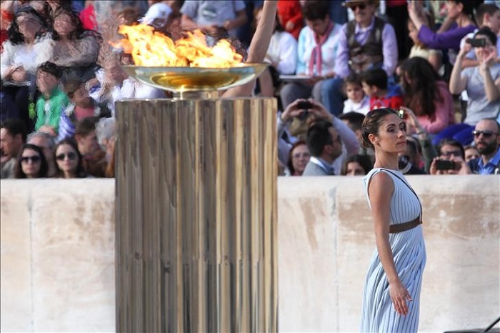 La flamme olympique de passage aux Nations Unies à Genève